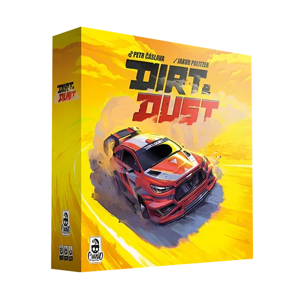Cranio Dirt & Dust Rally Brettspiel Deckbau Würfel 1-4 Spieler