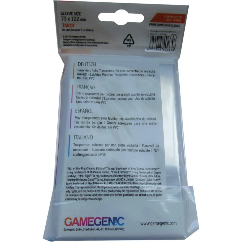 Gamegenic Prime Tarot Sleeves Kartenhüllen 50 Stück