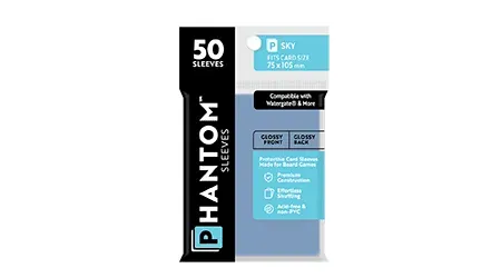 Capstone Games Phantom Sleeves Sky Size Kartenhüllen glänzend