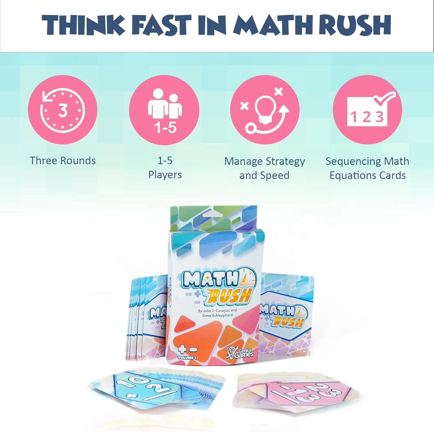 Genius Games Math Rush Kartenspiel Addition Subtraktion