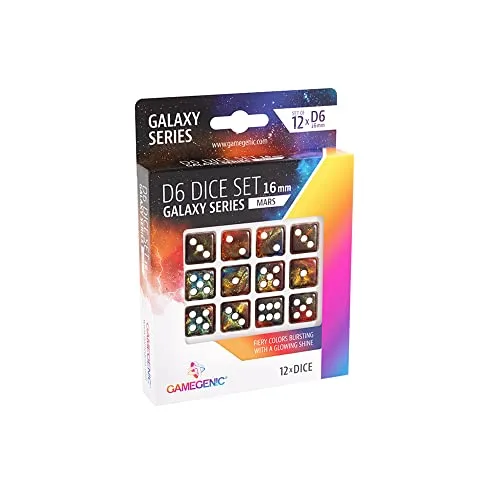 Gamegenic Galaxy Series Mars Würfelset 16mm 12er