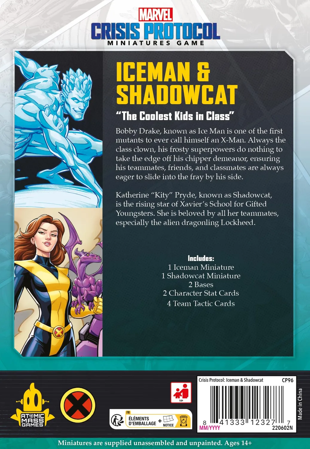 Atomic Mass Games Marvel Crisis Protocol Iceman Shadowcat Pack
