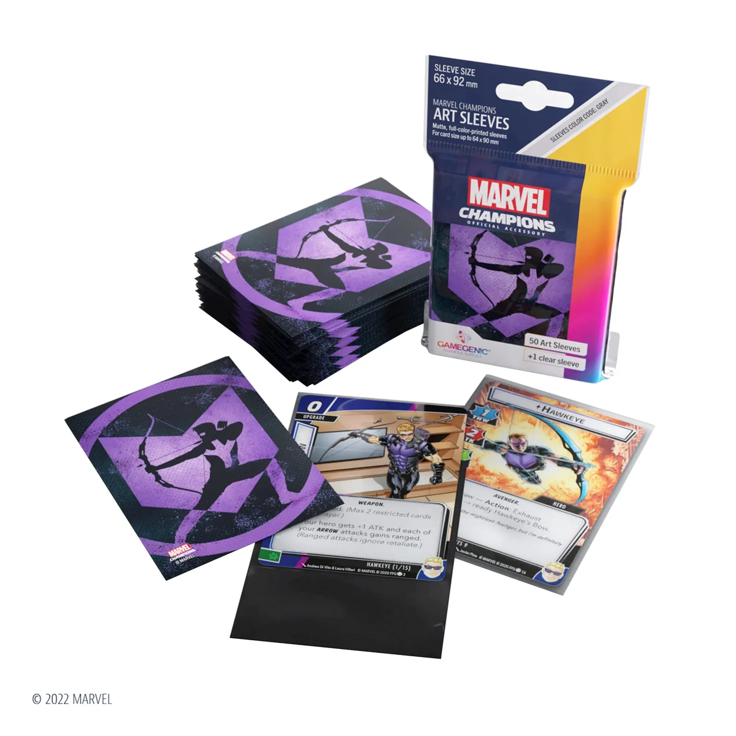 Gamegenic Marvel Champions Hawkeye Kartenhüllen 50 Stück matt