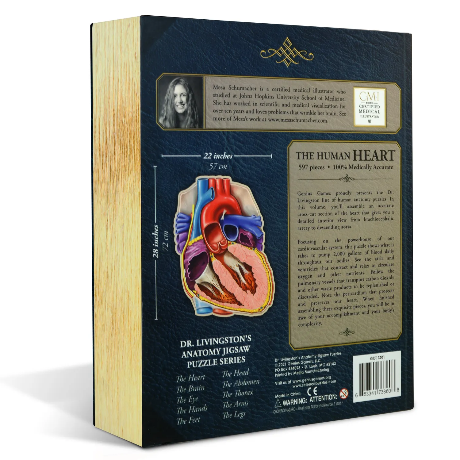Genius Games Dr. Livingston Herz Puzzle 597 Teile