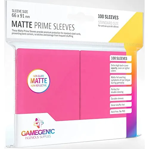 Gamegenic Matte Prime Kartenhüllen Pink 100 Stück matt