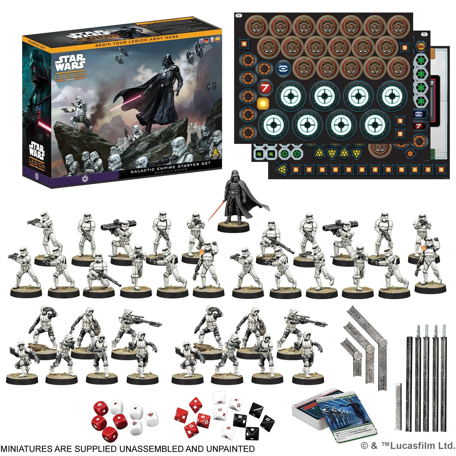 Asmodee Star Wars Legion Galactic Empire Starterset Tabletop 37 Figuren