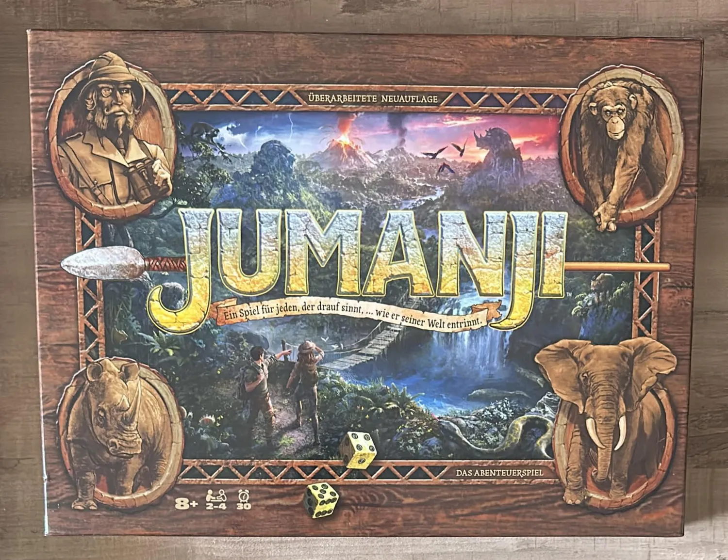Jumanji Neuauflage 2026 Familienspiel Brettspiel 2-4 Spieler