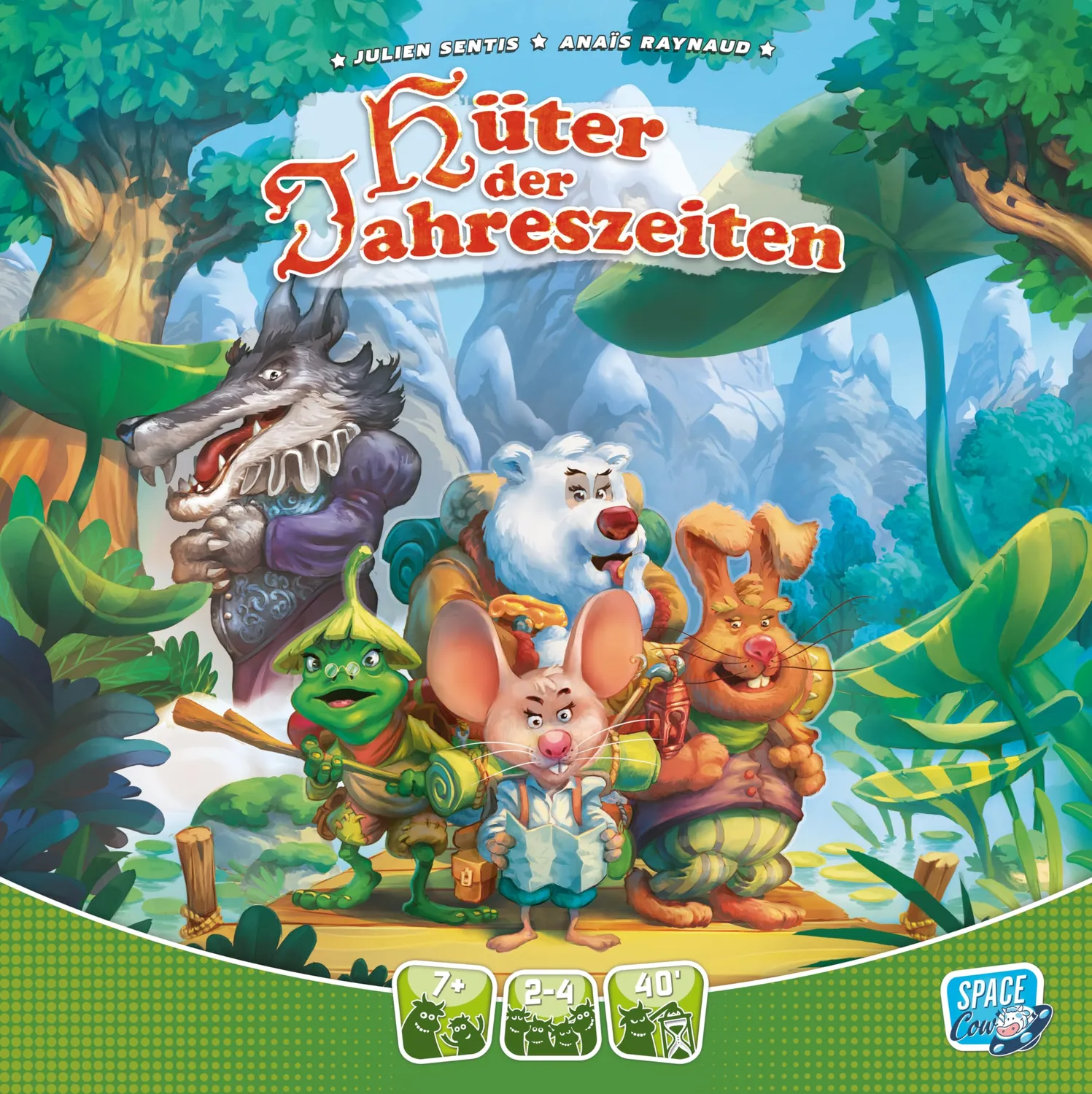 Space Cow Hüter der Jahreszeiten Brettspiel Familienspiel deutsch