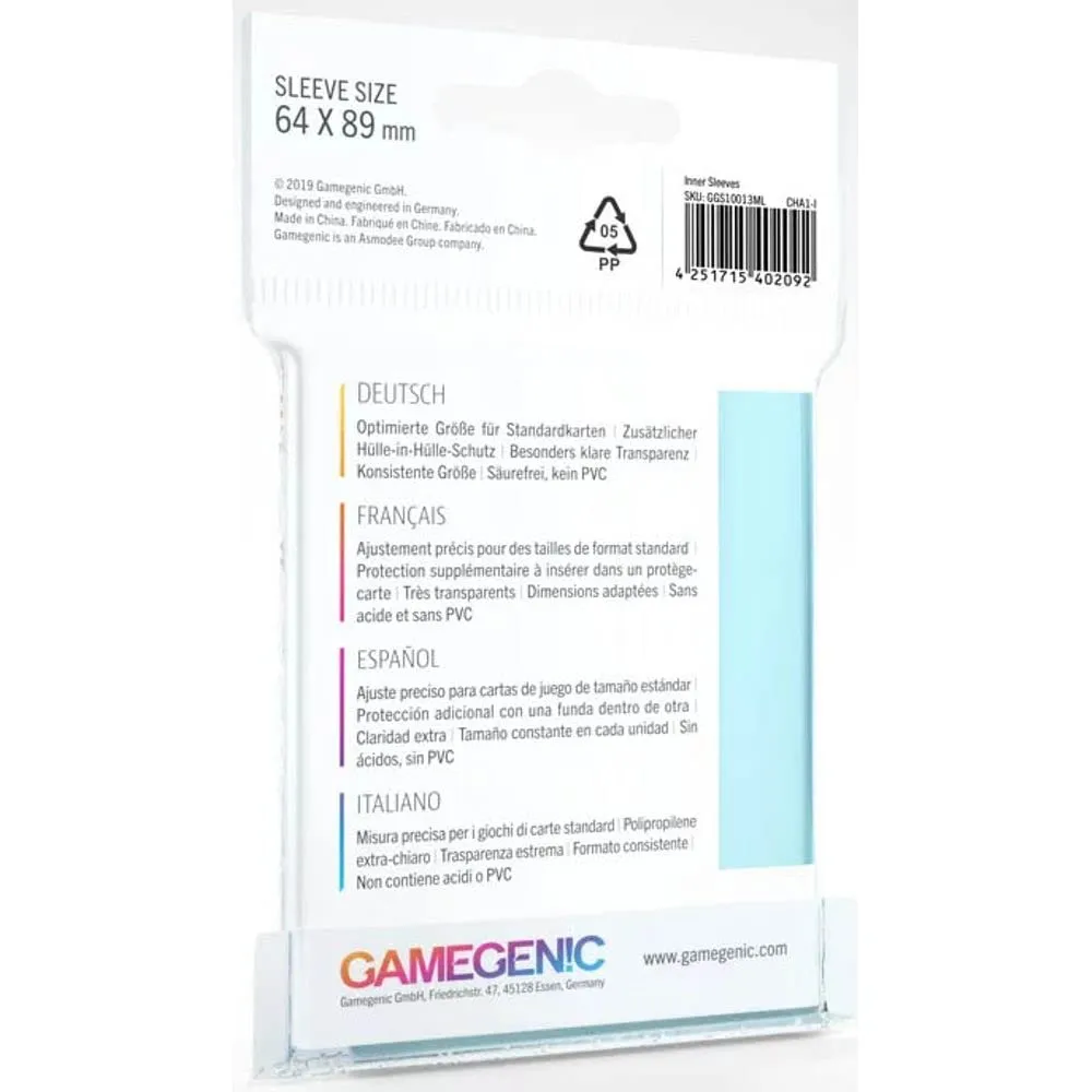Gamegenic Inner Sleeves Kartenhüllen transparent 100 Stück