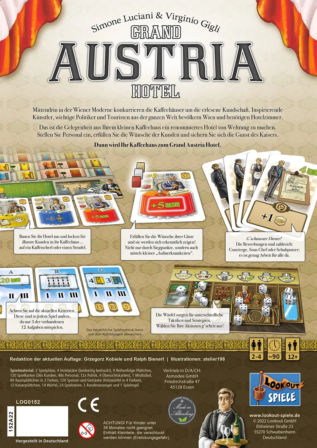 Asmodee Grand Austria Hotel Grundspiel Deutsch Experte