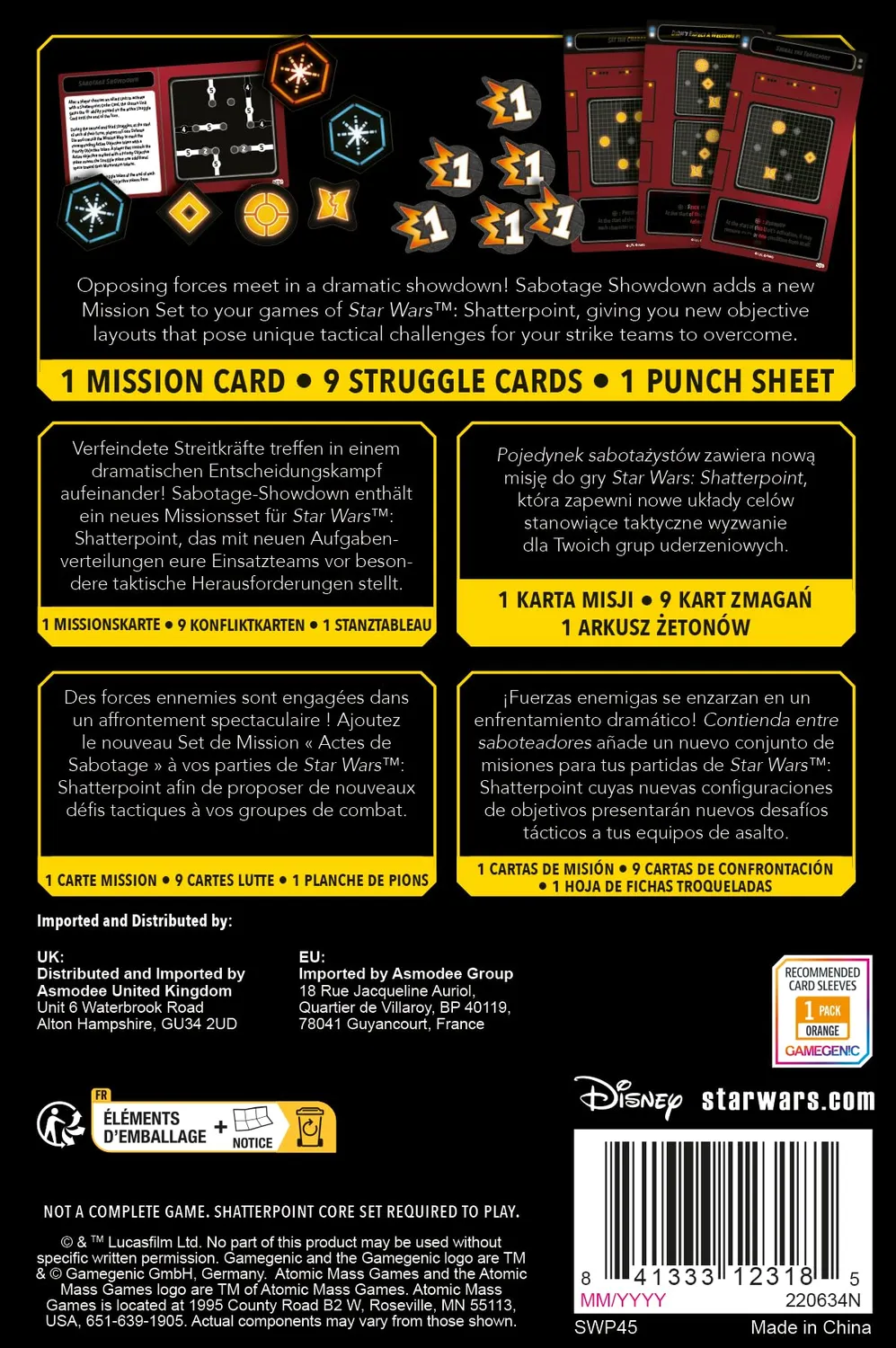 Asmodee Star Wars Shatterpoint Sabotage Showdown Mission Pack