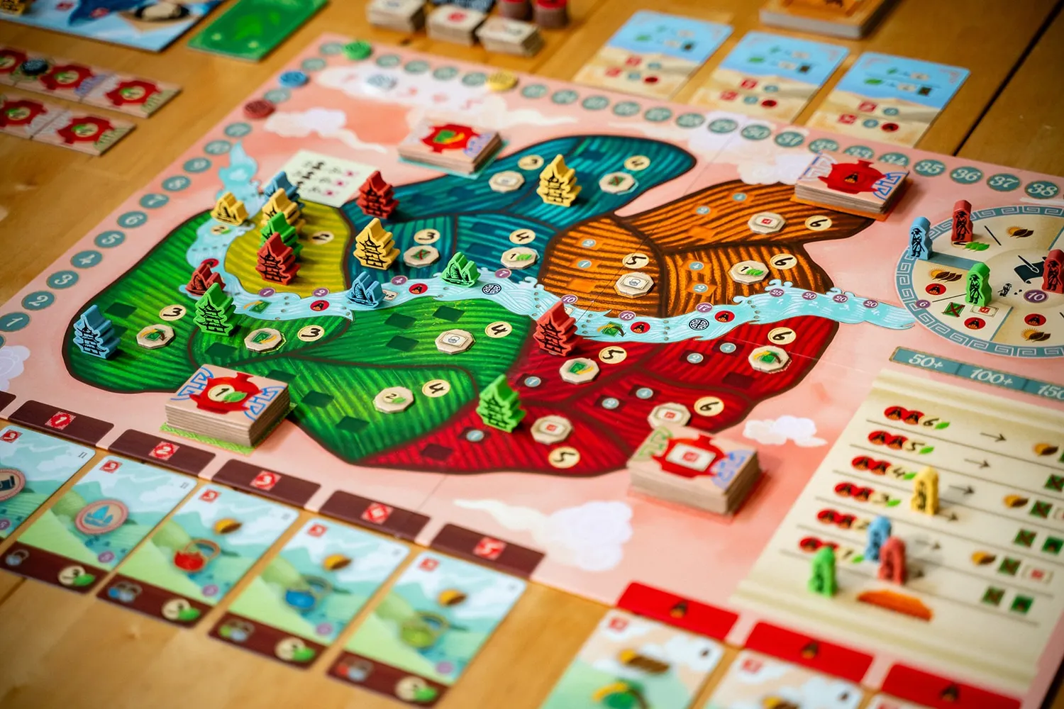 Capstone Tea Garden Brettspiel Deckbuilding Tee-Thema