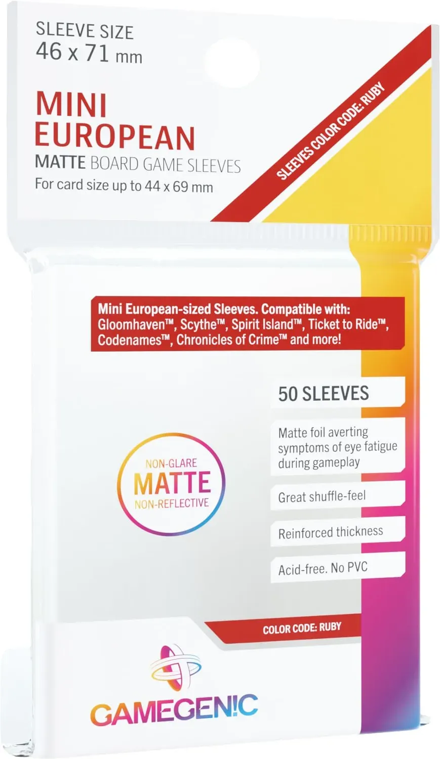 Gamegenic Matte Mini European Kartenhüllen 50 Stück matt