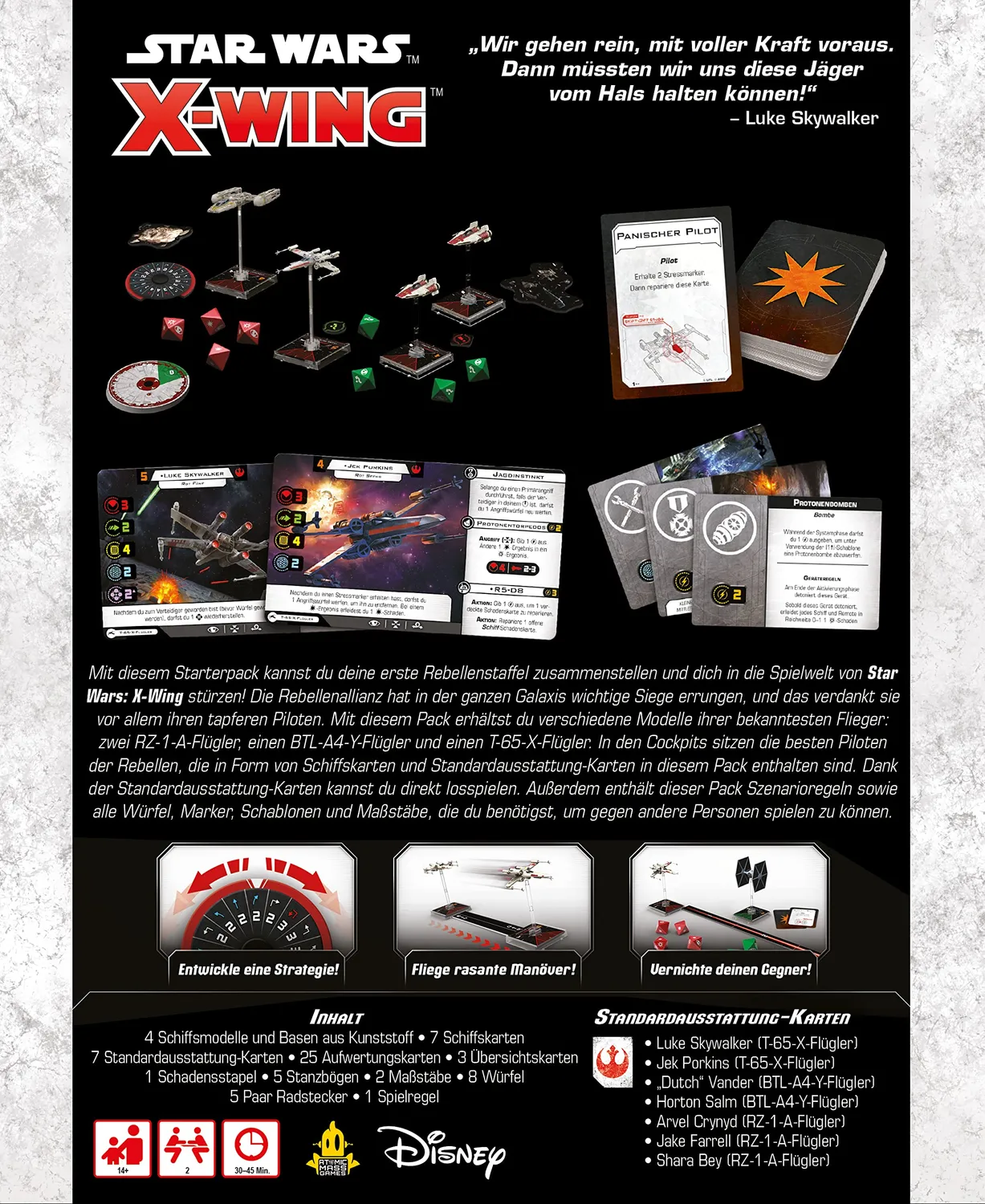 Atomic Mass Games Star Wars X-Wing 2. Edition Rebellen Staffelpack