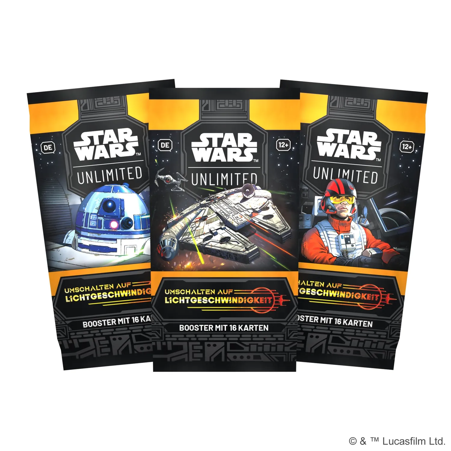 Asmodee Star Wars Unlimited Lichtgeschwindigkeit Booster 16 Karten