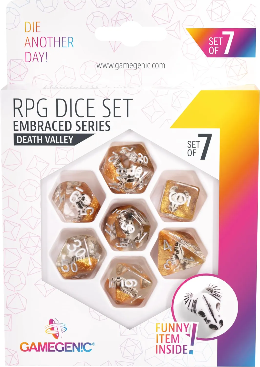 Gamegenic Embraced Death Valley Würfelset 7-teilig Resin