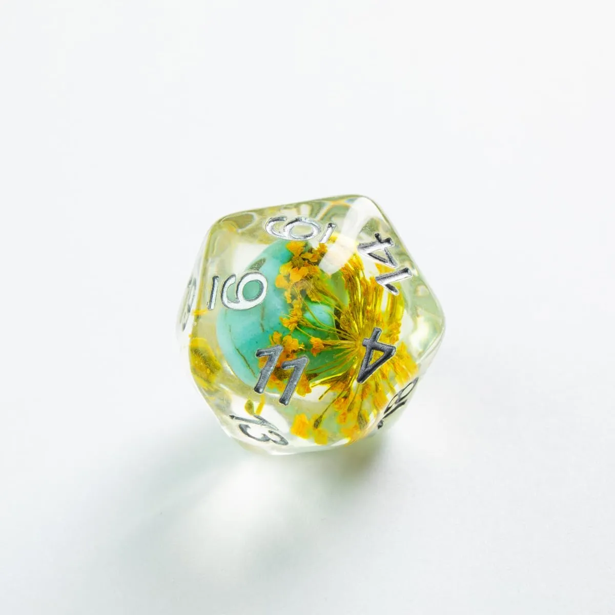 Gamegenic Embraced Green Skull Würfelset 7-teilig Resin