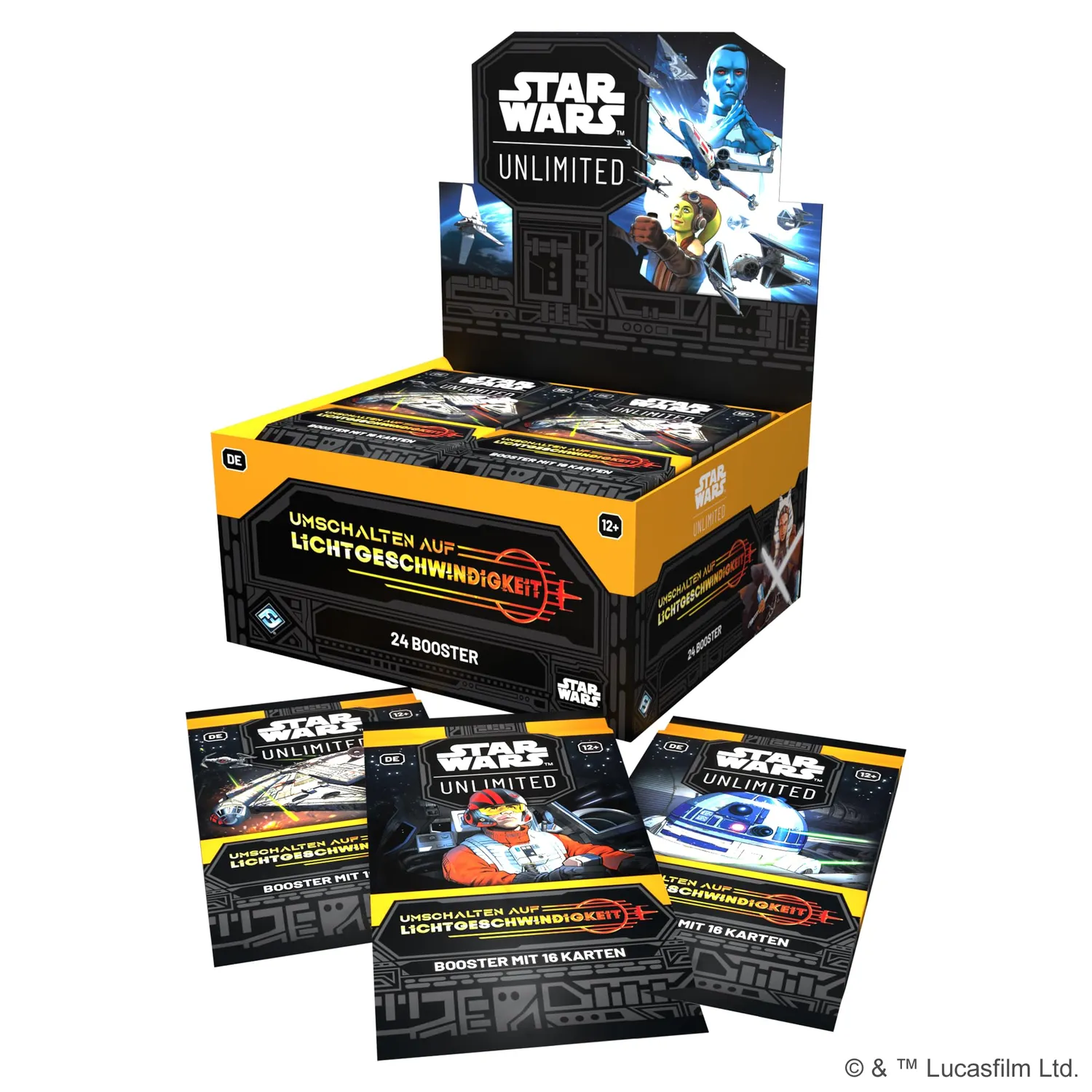 Asmodee Star Wars Unlimited Lichtgeschwindigkeit Booster 16 Karten