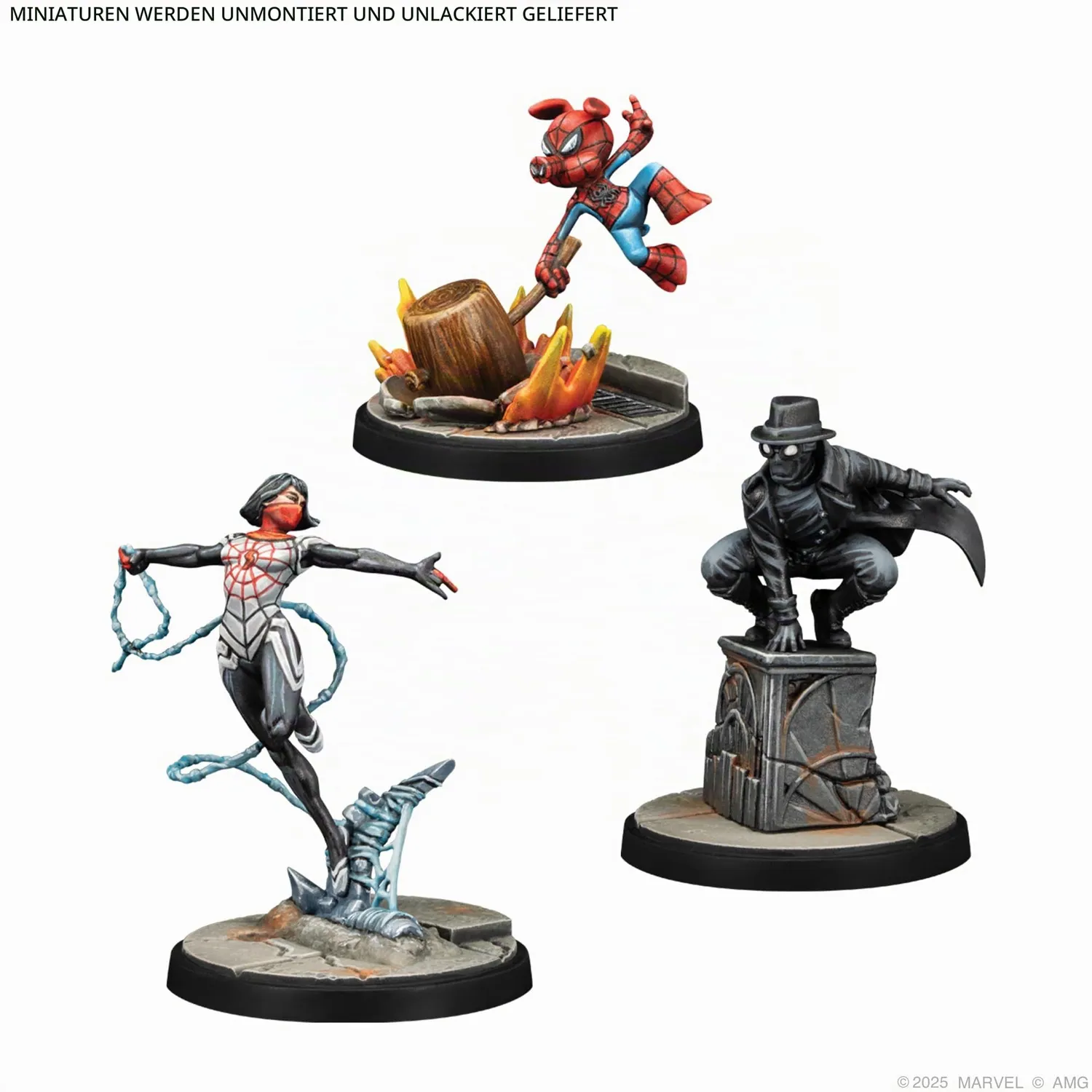 Marvel Crisis Protocol Silk Spider-Ham Spider-Man Noir Pack