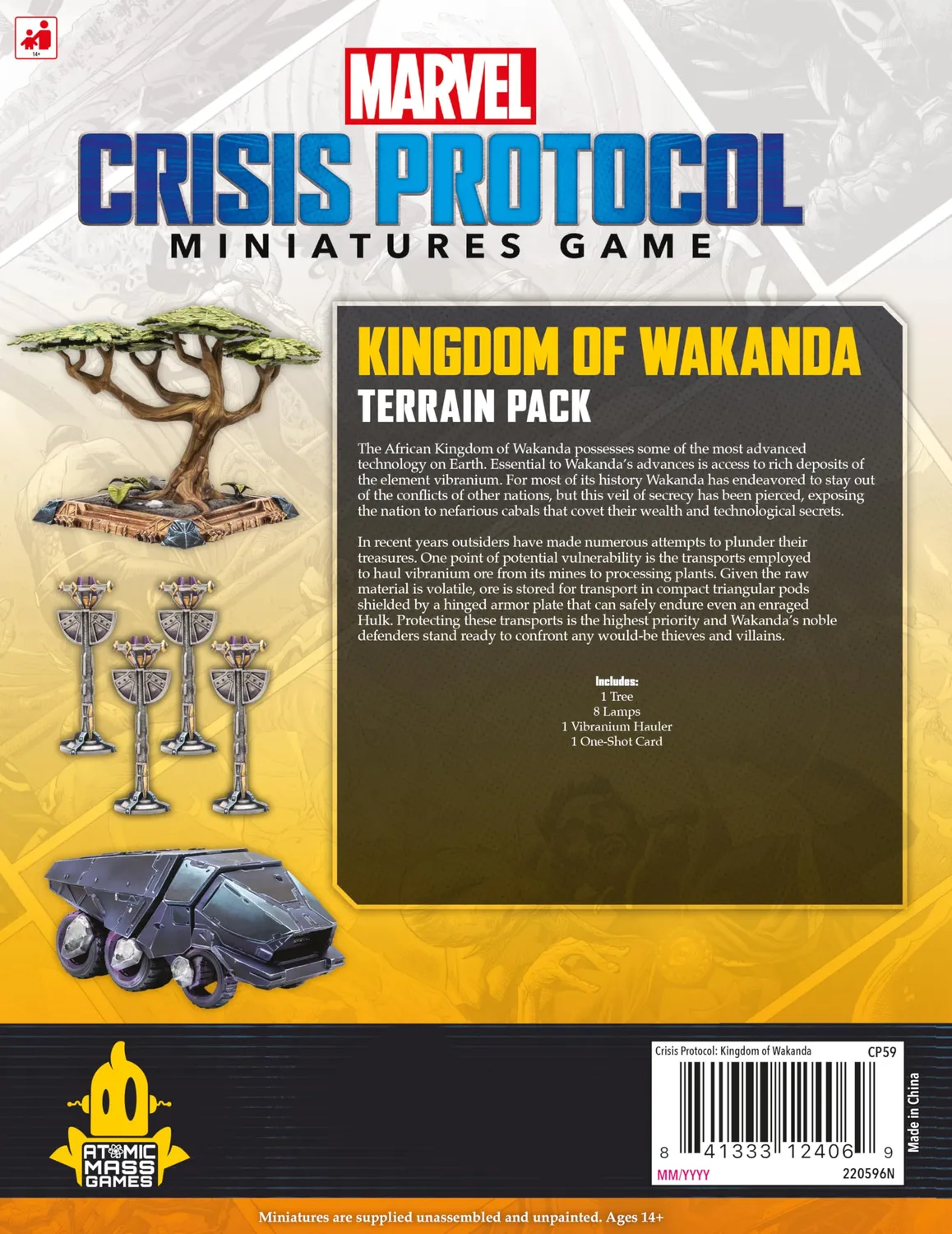 Atomic Mass Games Marvel Crisis Protocol Wakanda Gelände Deutsch 11tlg