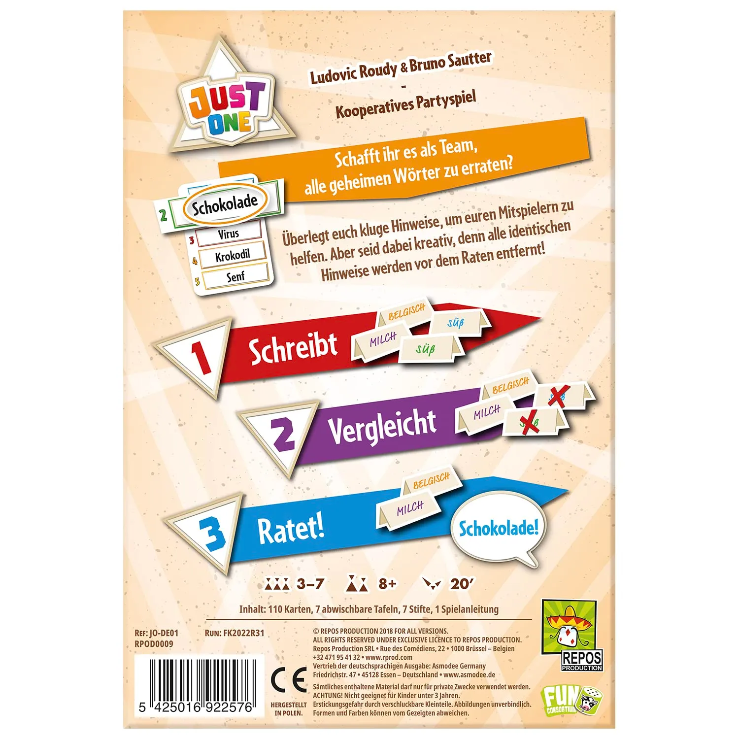 Asmodee Just One Grundspiel 2018 Partyspiel kooperativ