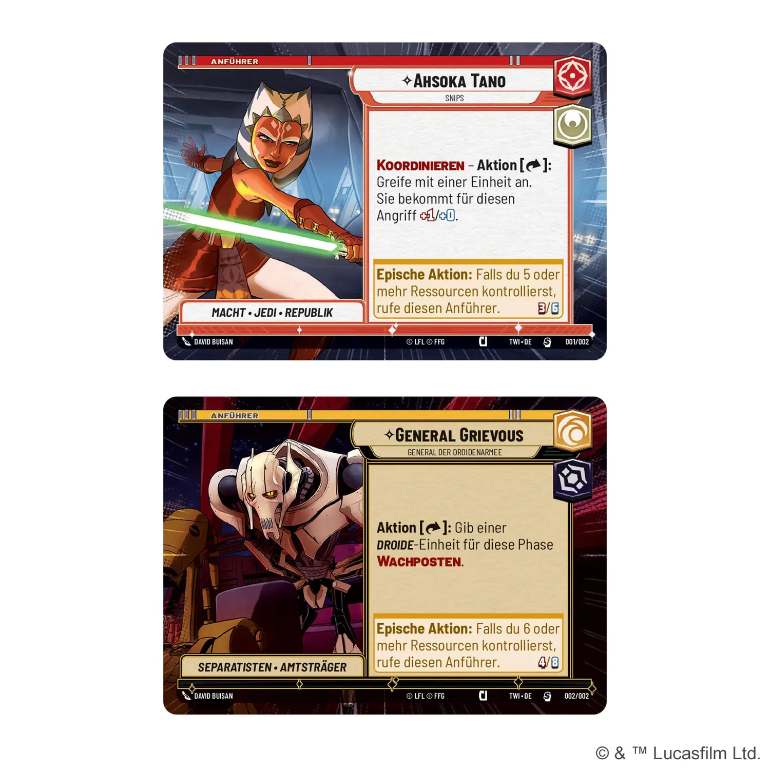 Fantasy Flight Star Wars Unlimited Niedergang Republik Prerelease