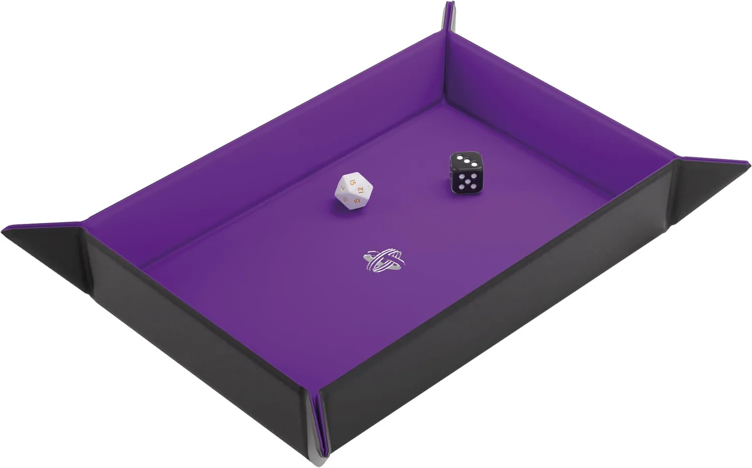 Gamegenic Magnetic Dice Tray Rectangular Würfelschale Schwarz-Lila