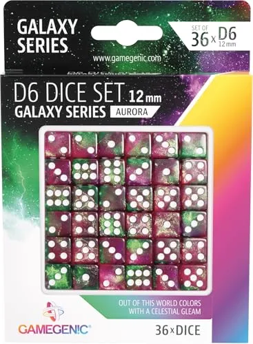 Gamegenic Galaxy Aurora D6 Würfelset 36x 12 mm