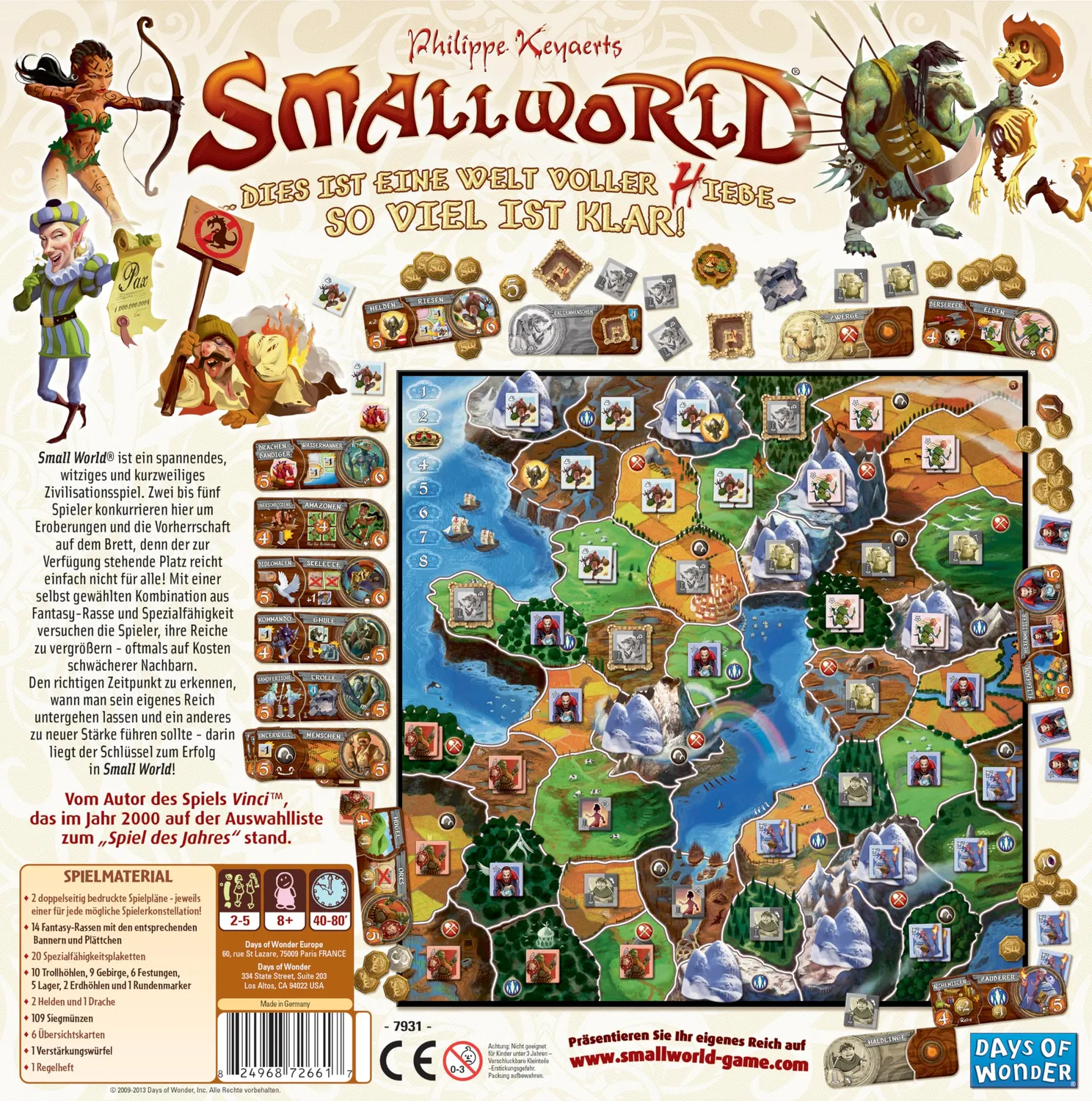 Days of Wonder Small World Grundspiel Deutsch