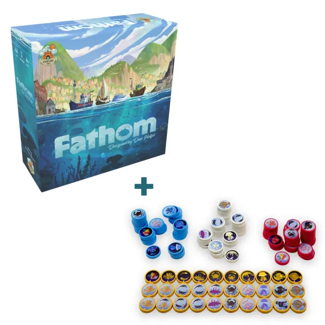Paper Fort Games Fathom Deluxe Bundle Brettspiel Grundspiel + Holztiles