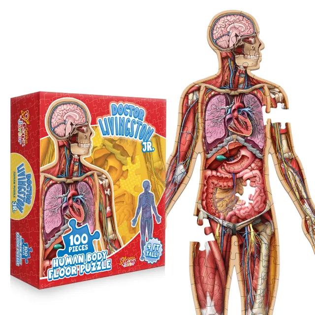 Genius Games Dr Livingston's Jr Human Body Bodenpuzzle 100 Teile