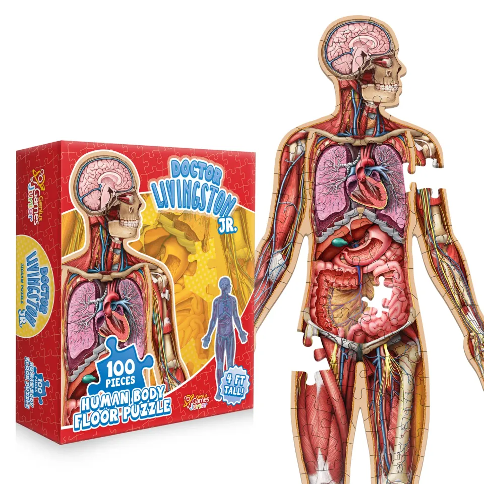 Genius Games Dr Livingston's Jr Human Body Bodenpuzzle 100 Teile