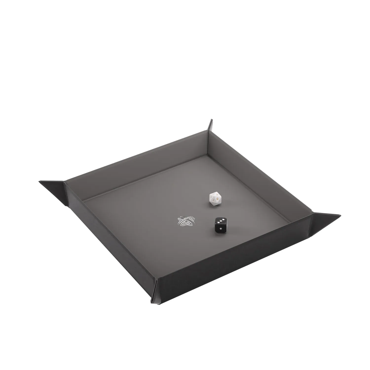 Gamegenic Magnetic Dice Tray Würfelschale Square Black Gray