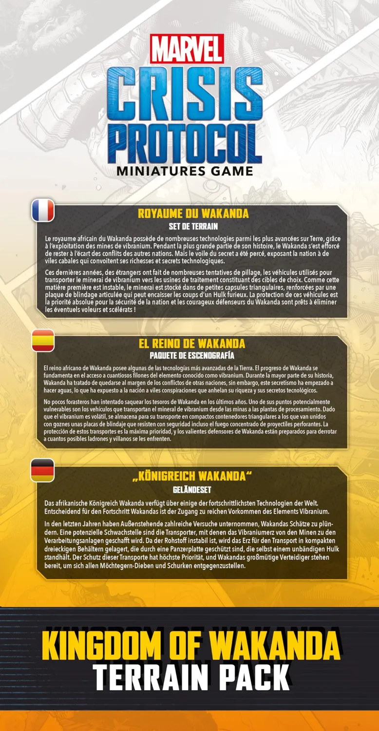 Atomic Mass Games Marvel Crisis Protocol Wakanda Gelände Deutsch 11tlg