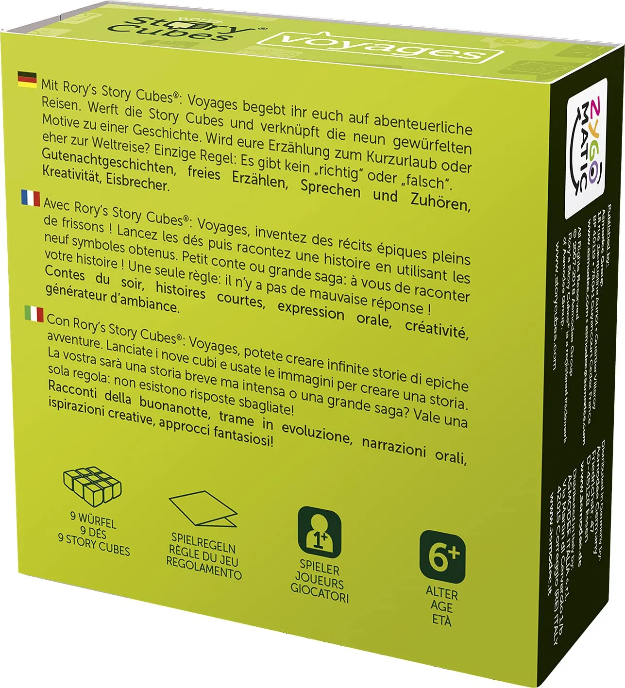 Story Cubes Voyages Würfelspiel Alte Auflage 9 Würfel