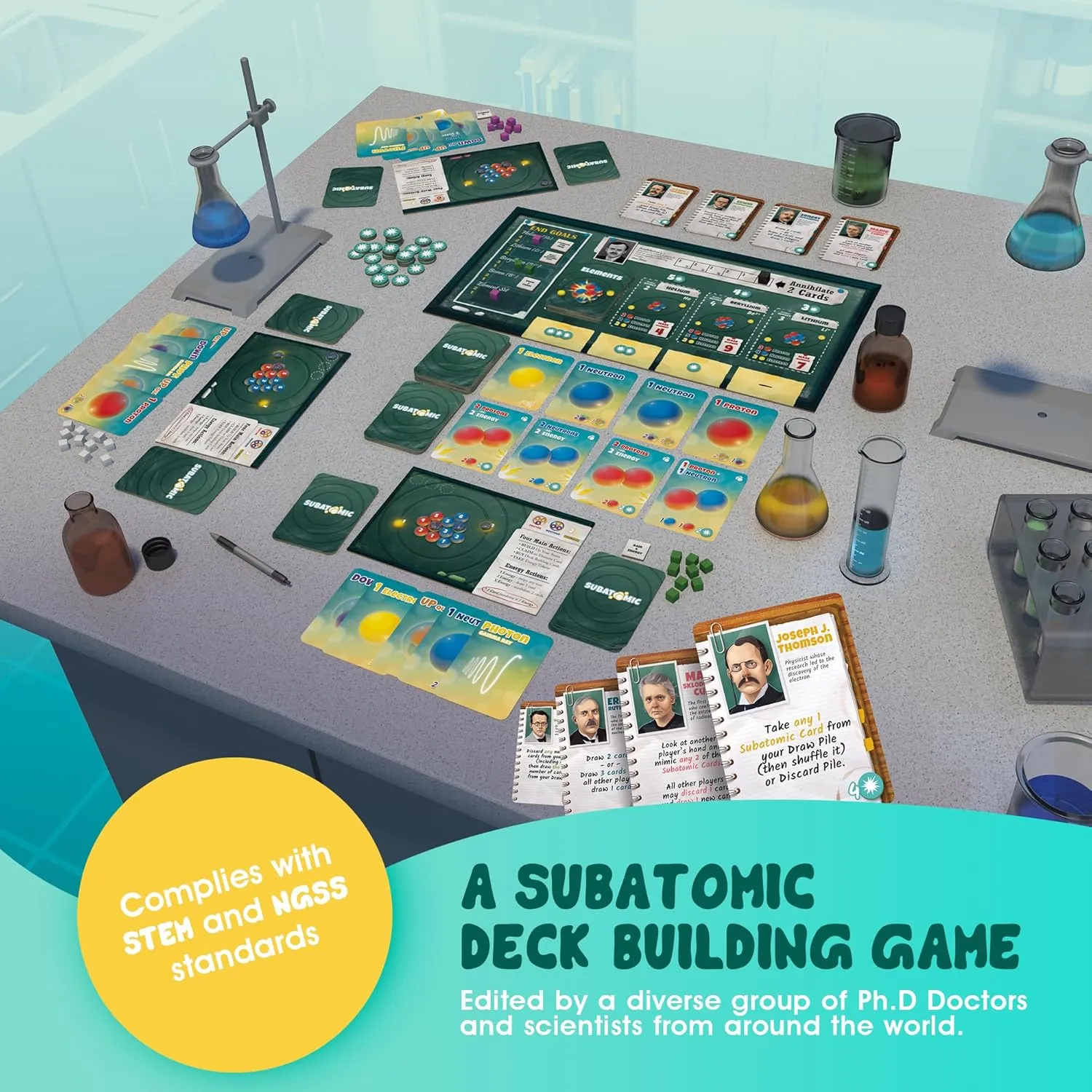 Genius Games Subatomic 2nd Edition Brettspiel Chemie Deckbau