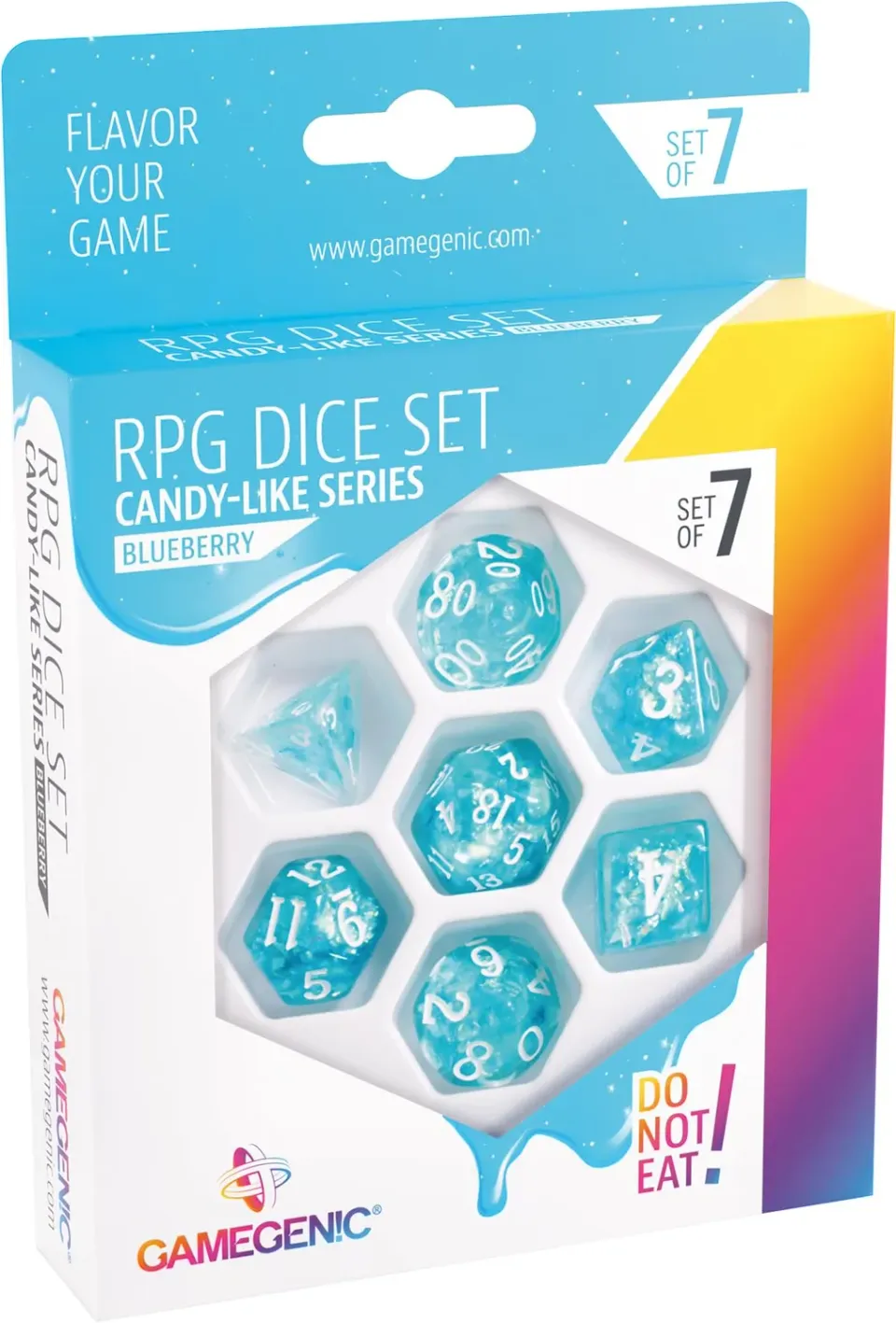 Gamegenic Candy-Like Blueberry RPG Würfelset 7-teilig Glitzer