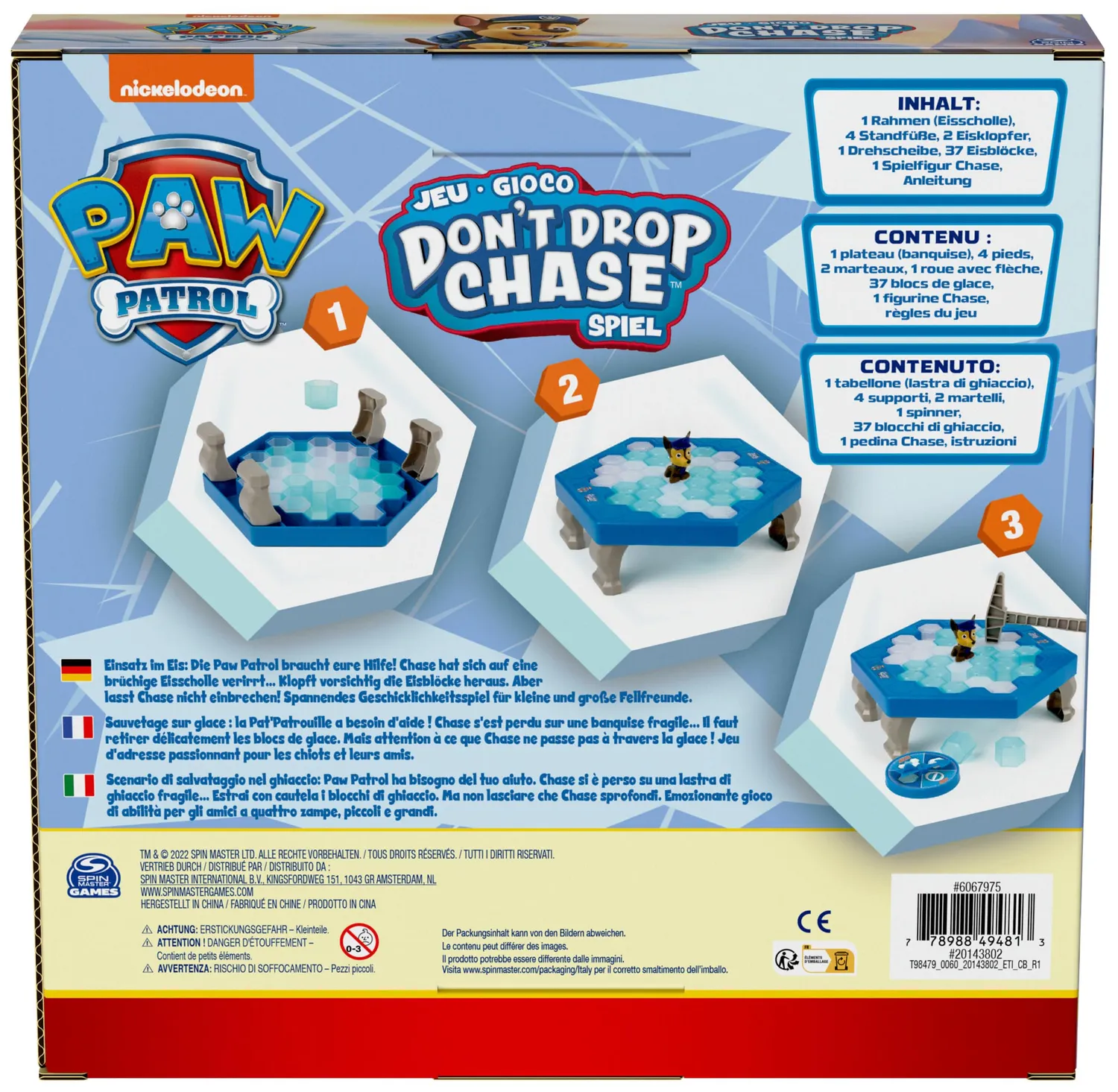 Spin Master PAW Patrol Don't Drop Chase Kinderspiel 2-4 Spieler