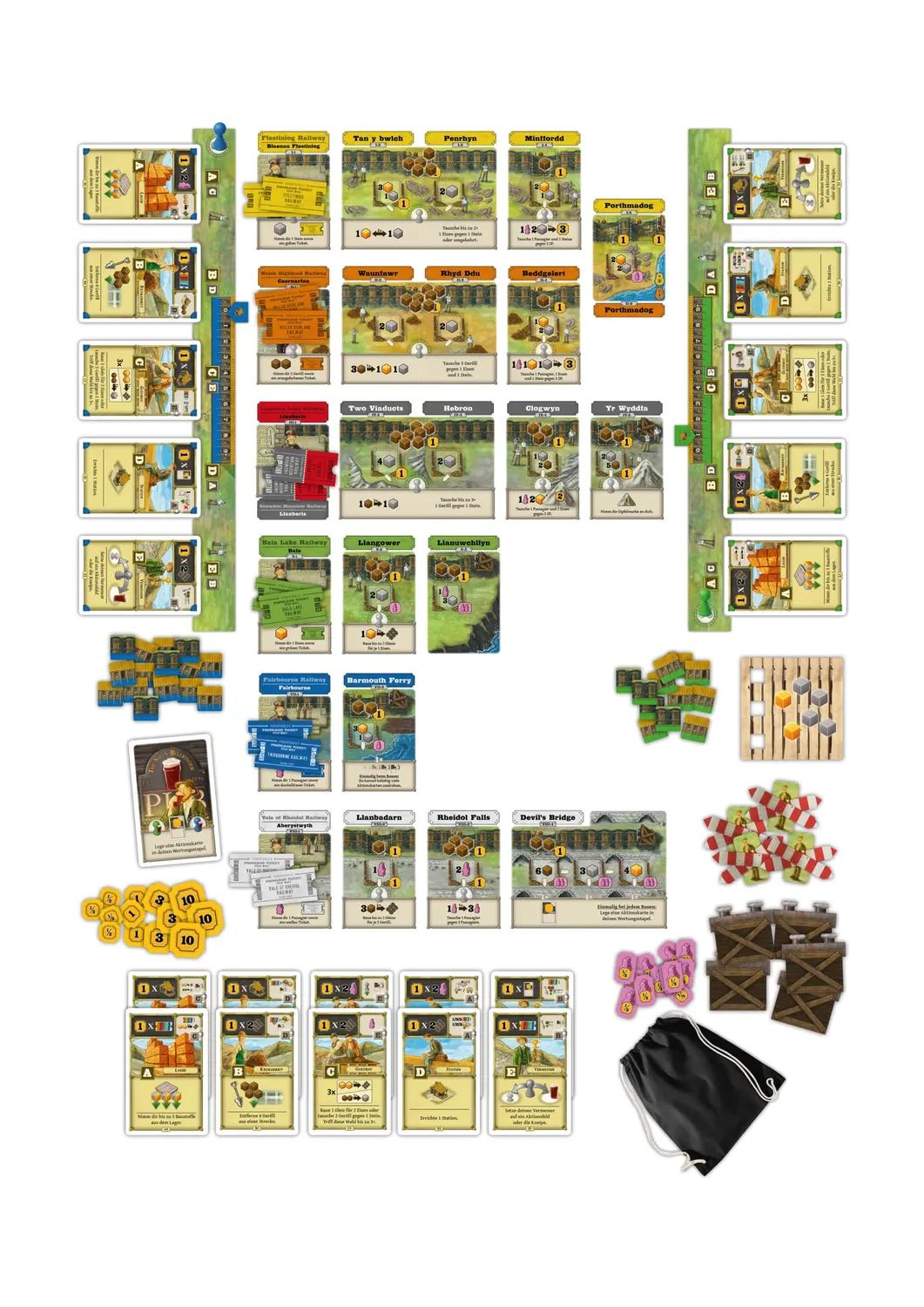 Lookout Foothills Kartenspiel Deutsch 2 Spieler Eisenbahn Taktik