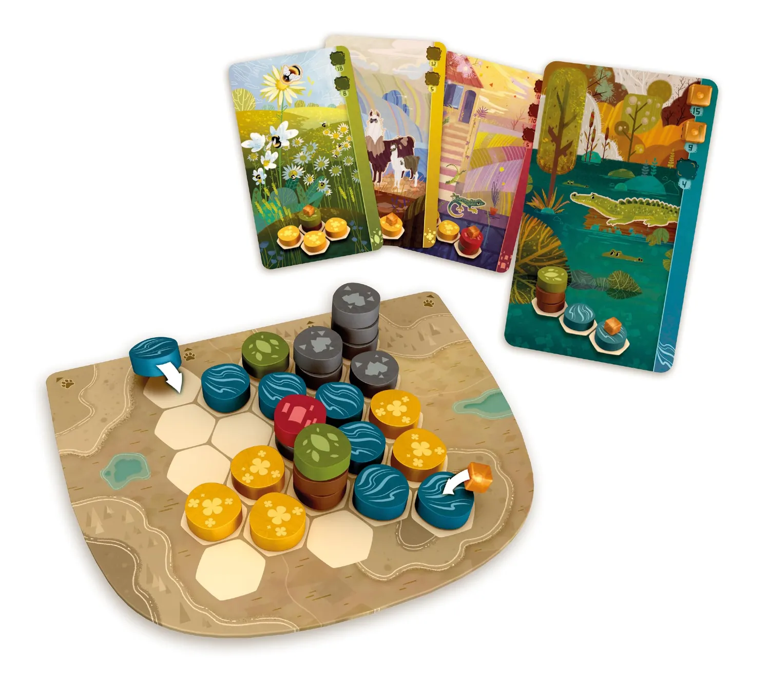 Asmodee Harmonies Brettspiel Deutsch Tier-Landschaften