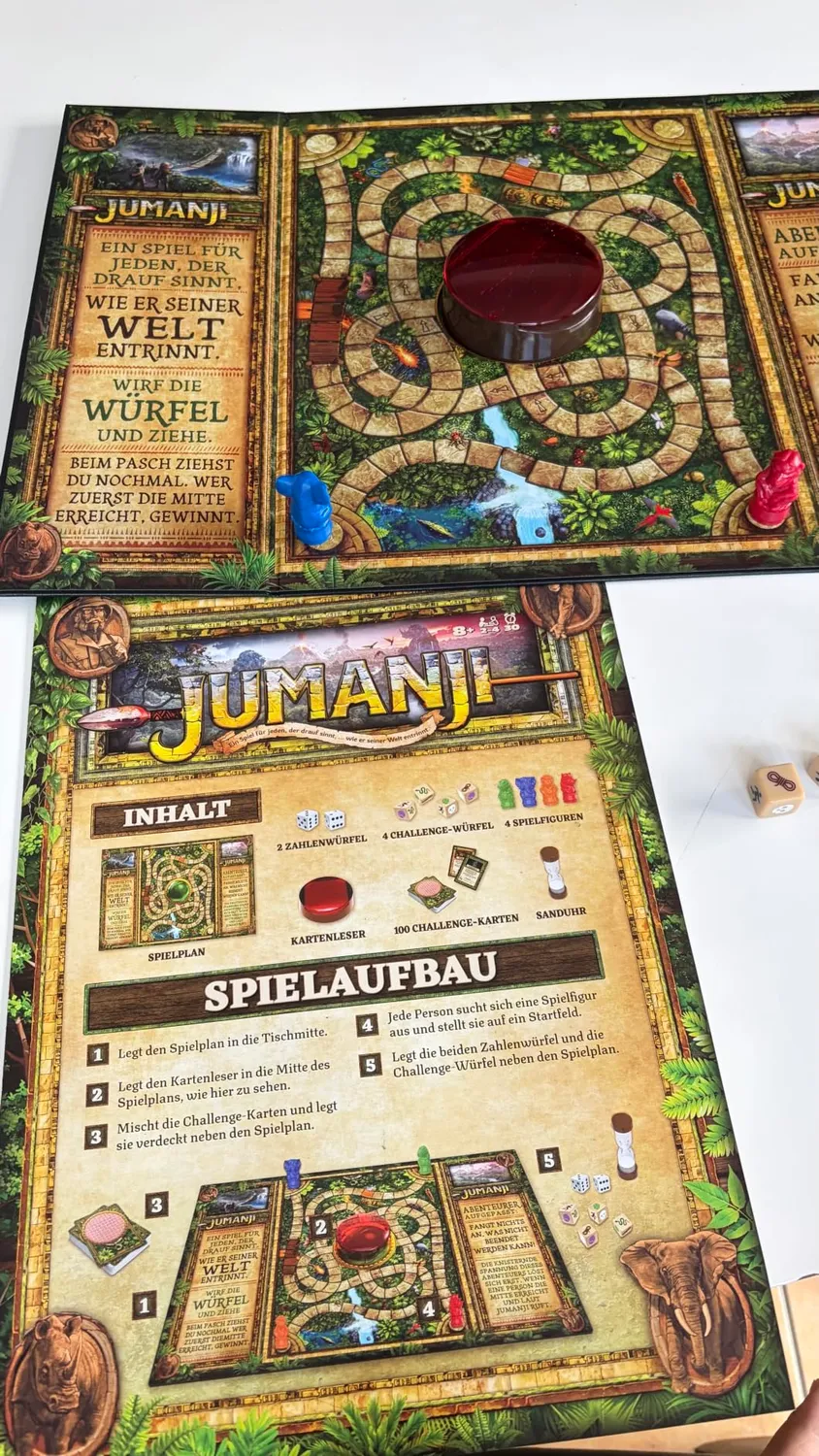 Jumanji Neuauflage 2026 Familienspiel Brettspiel 2-4 Spieler