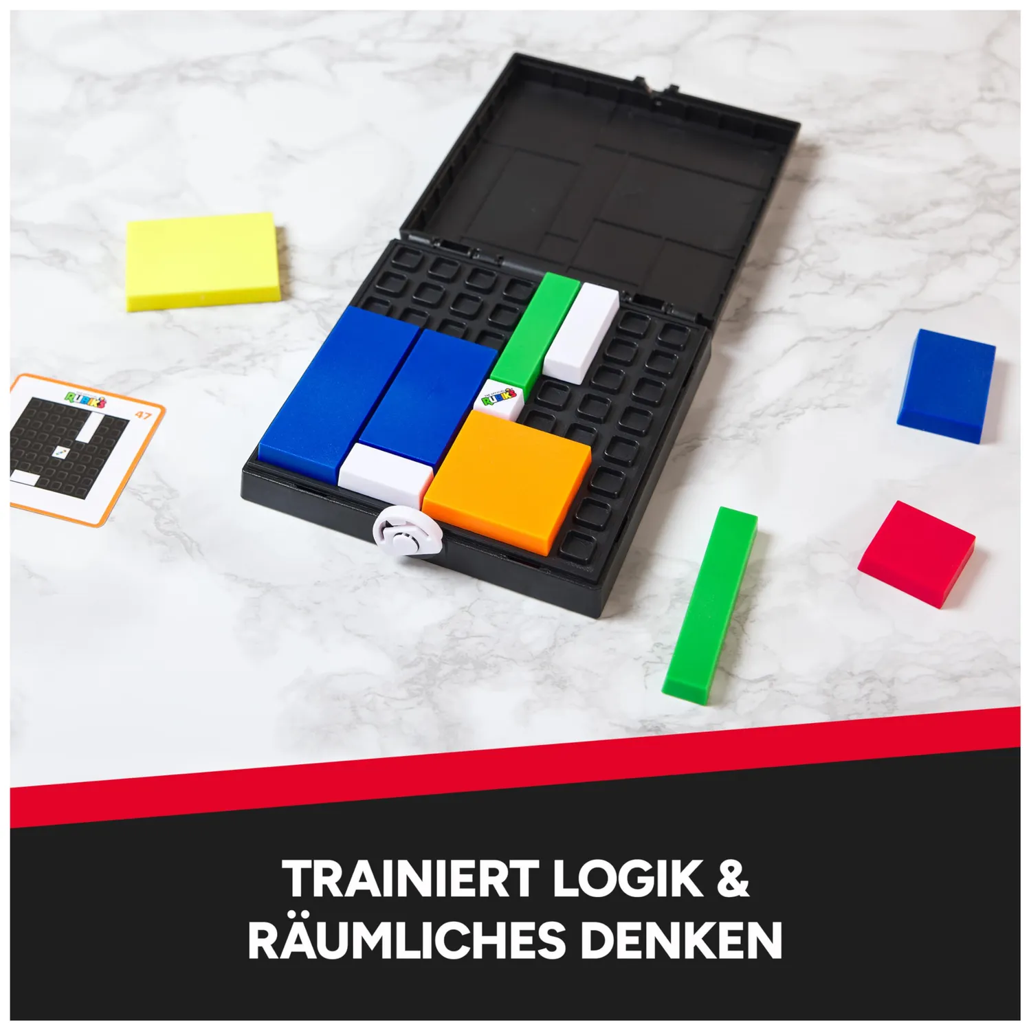 Rubik's Gridlock Knobelspiel mit 88 Aufgaben solo und Team