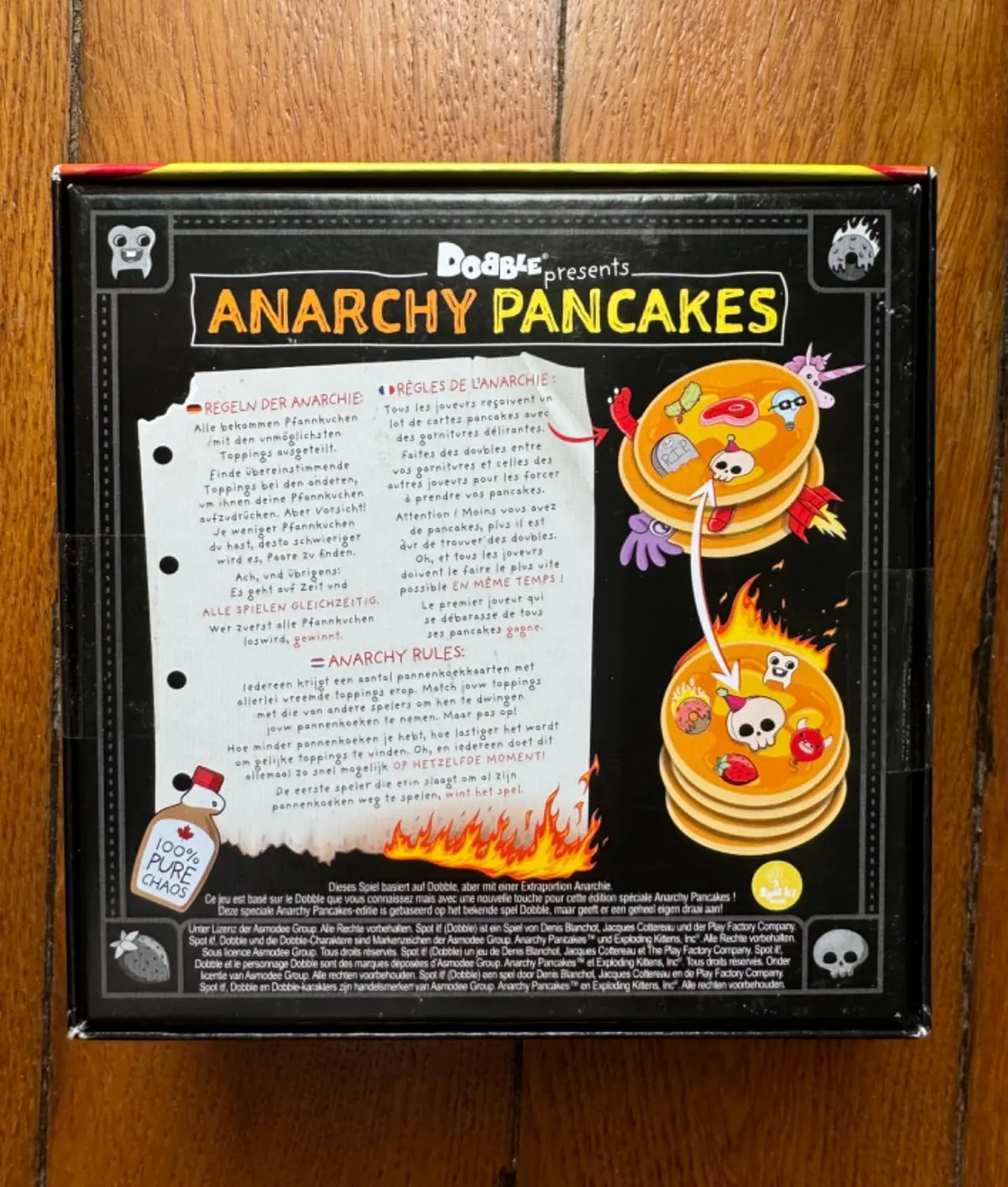 Asmodee Dobble Anarchy Pancakes Kartenspiel 2-6 Spieler