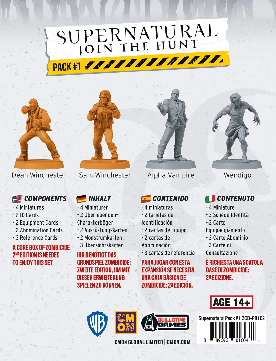 CMON Zombicide 2. Edition Supernatural Join the Hunt Pack 1 Erweiterung