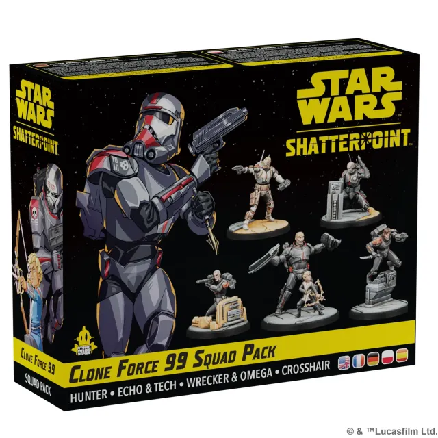 Star Wars Shatterpoint Clone Force 99 Squad Pack Erweiterung 5 Miniaturen