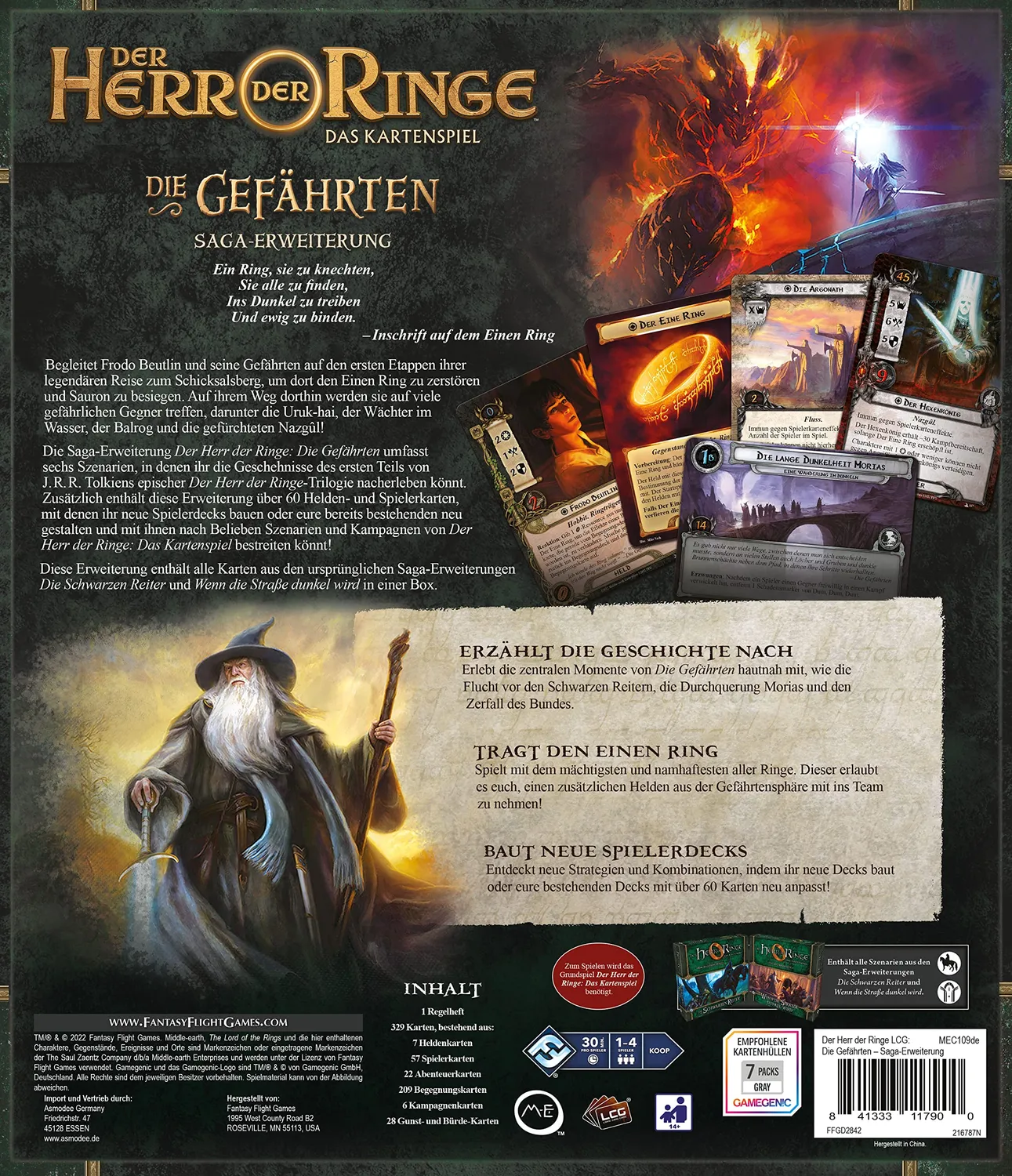 Asmodee Herr der Ringe Kartenspiel Traumjäger Erweiterung deutsch Kampagne