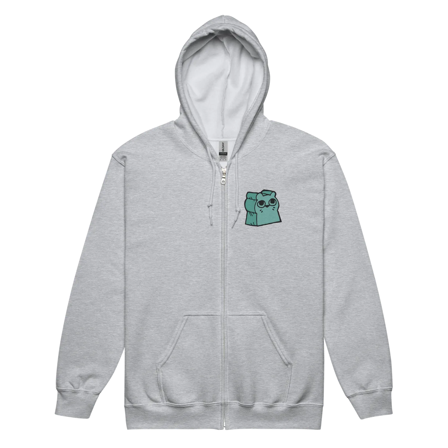 Leder Games Root Riverfolk Meeple Zip-Hoodie schwarz bestickt