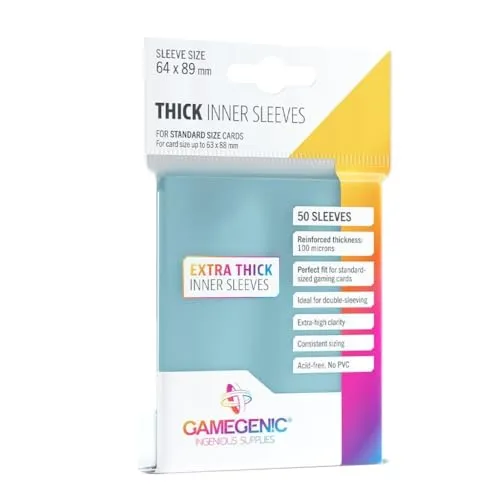Gamegenic Thick Inner Sleeves Innenhüllen 50er transparent