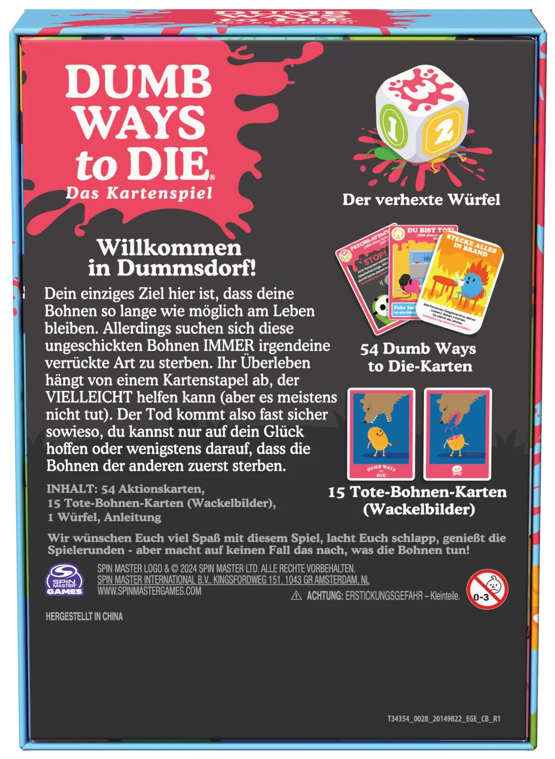 Spin Master Dumb Ways to Die Kartenspiel deutsch ab 12 Jahren
