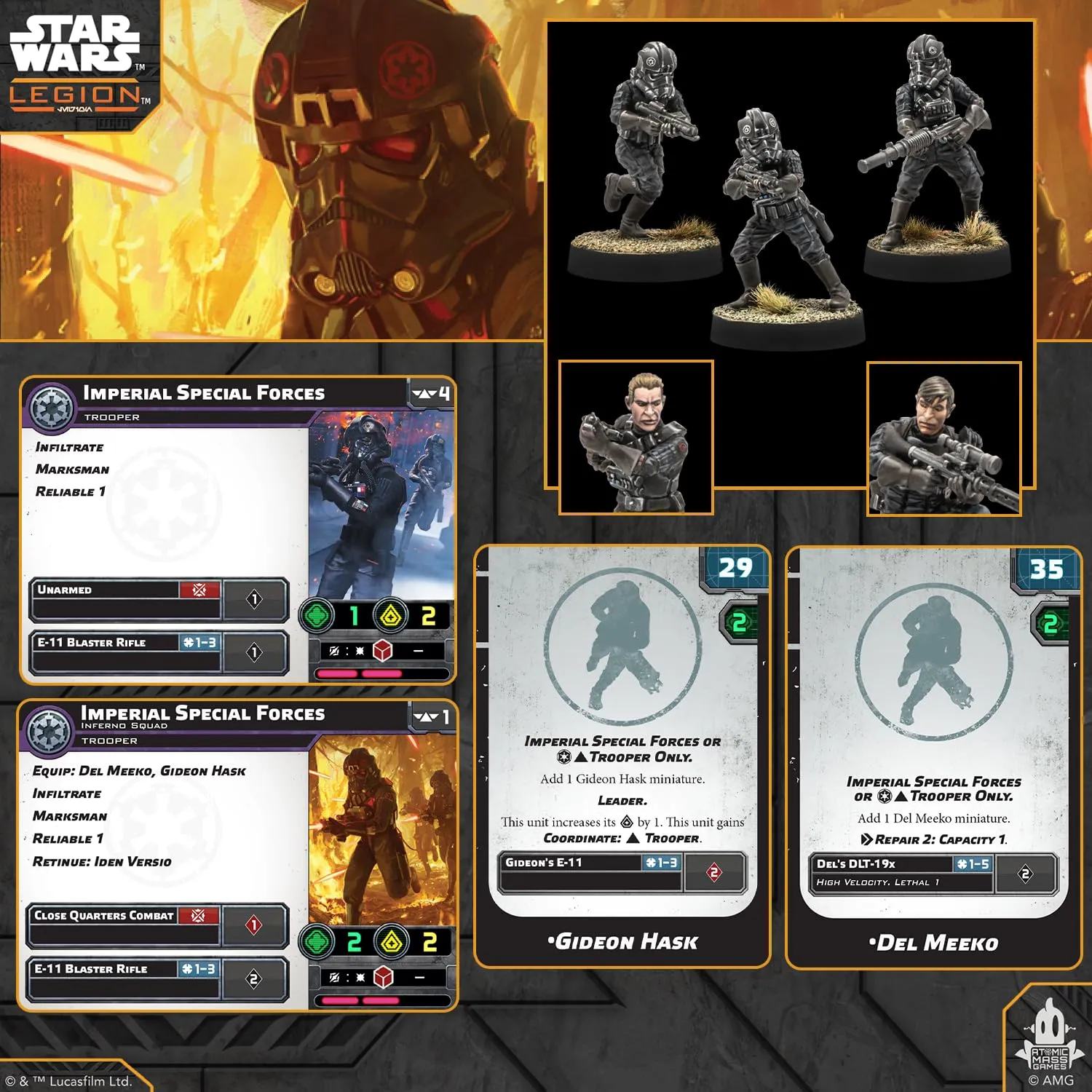 Asmodee Star Wars: Legion Imperial Special Forces Erweiterung 7 Figuren